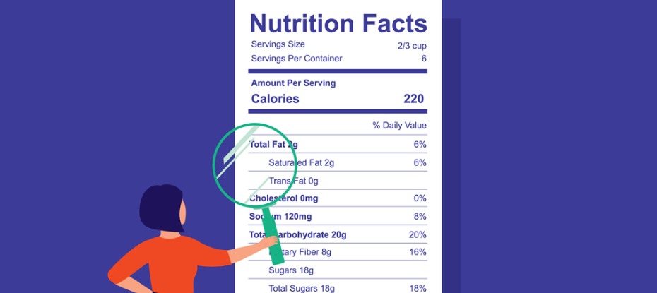 example of a nutrition label