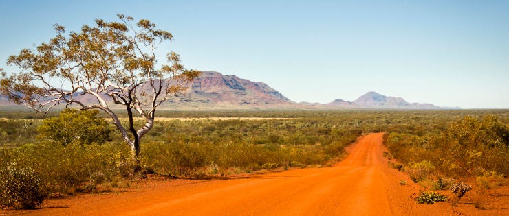West Australian dusty red dirt track 