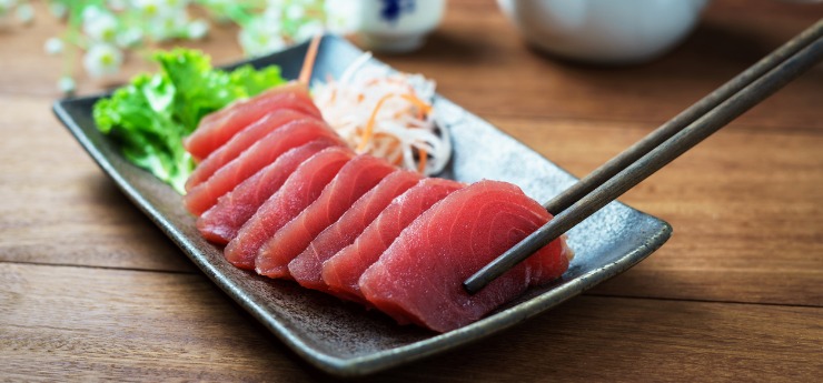 Raw salmon - source of lean protein and heart health benefits